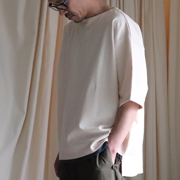 画像9: Basque10オンス(バスク天竺)フレンチボーダー ボートネック ボクシーハーフスリーブTEE【MADE IN JAPAN】『日本製』/ Upscape Audience