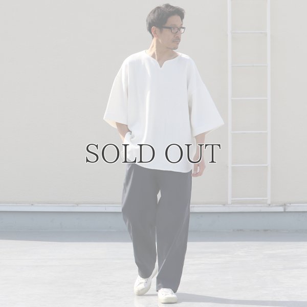 画像13: ローゲージストレッチ カノコダブルフェイス（15オンス）キーネックハーフスリーブ【MADE IN JAPAN】『日本製』 / Upscape Audience