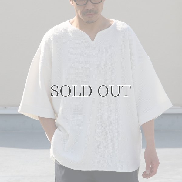 画像10: ローゲージストレッチ カノコダブルフェイス（15オンス）キーネックハーフスリーブ【MADE IN JAPAN】『日本製』 / Upscape Audience