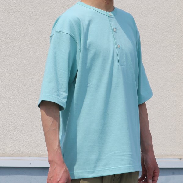 画像12: 17/1 空紡糸天竺(12オンス)ヘンリーネック ハーフスリーブ Tシャツ【MADE IN JAPAN】『日本製』/ Upscape Audience