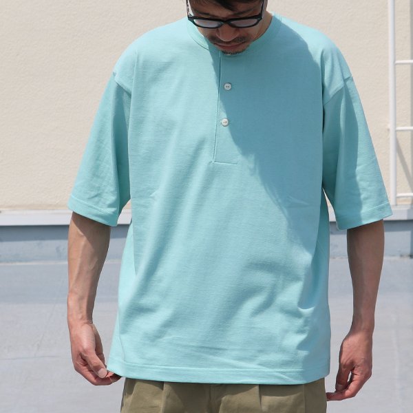 画像4: 17/1 空紡糸天竺(12オンス)ヘンリーネック ハーフスリーブ Tシャツ【MADE IN JAPAN】『日本製』/ Upscape Audience