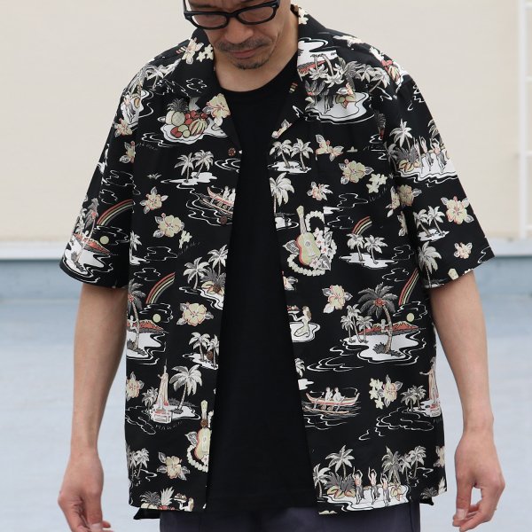 画像15: コットンレーヨン ヴィンテージアロハ柄 オープンカラー ハーフスリーブ シャツ【MADE IN JAPAN】『日本製』/ Upscape Audience