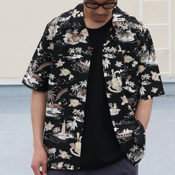 画像16: コットンレーヨン ヴィンテージアロハ柄 オープンカラー ハーフスリーブ シャツ【MADE IN JAPAN】『日本製』/ Upscape Audience