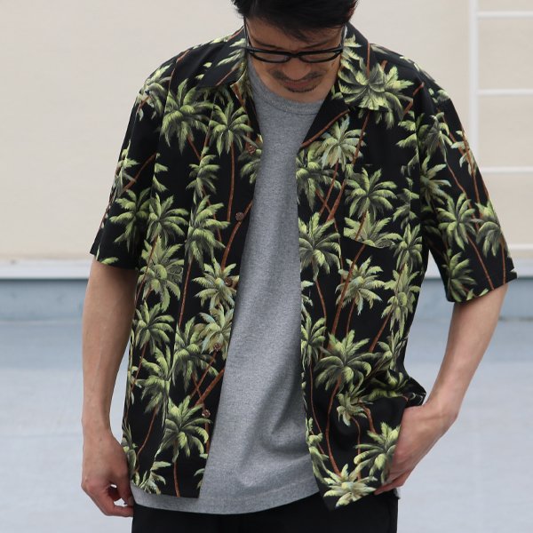画像6: コットンレーヨン ヴィンテージアロハ柄 オープンカラー ハーフスリーブ シャツ【MADE IN JAPAN】『日本製』/ Upscape Audience