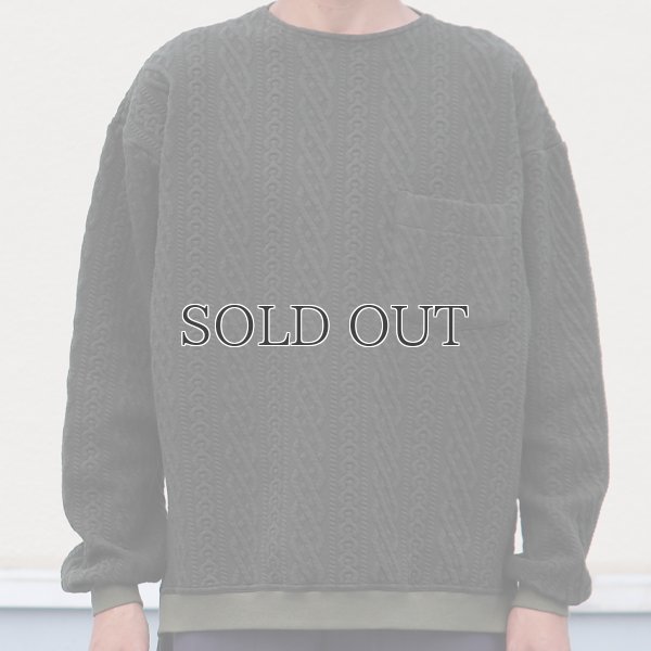 画像8: 「尾州」コットンキルト クルーネック プルオーバー【MADE IN JAPAN】『日本製』 / Upscape Audience