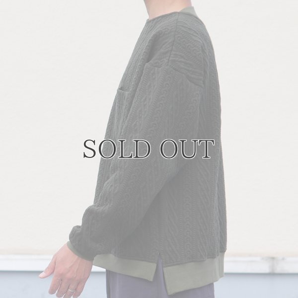 画像10: 「尾州」コットンキルト クルーネック プルオーバー【MADE IN JAPAN】『日本製』 / Upscape Audience