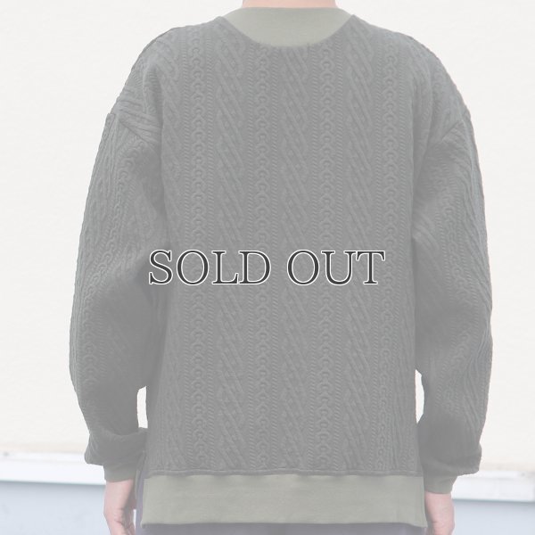 画像11: 「尾州」コットンキルト クルーネック プルオーバー【MADE IN JAPAN】『日本製』 / Upscape Audience