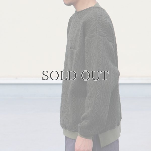 画像7: 「尾州」コットンキルト クルーネック プルオーバー【MADE IN JAPAN】『日本製』 / Upscape Audience