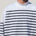 画像14: 「尾州」12オンス パネルボーダー モックネック ボクシーTシャツ【MADE IN JAPAN】『日本製』/ Upscape Audience