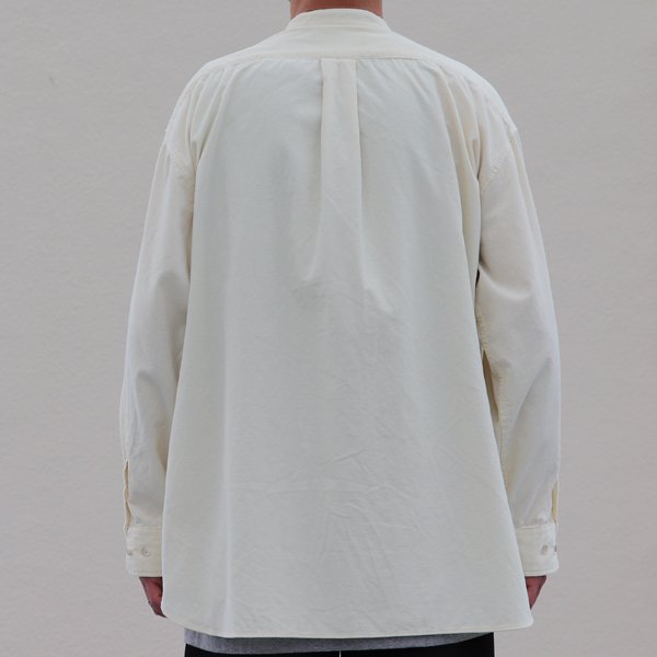 画像12: 21W(ウェール)コーデュロイ バンドカラー ボクシーAライン 長袖シャツ【MADE IN JAPAN】『日本製』/ Upscape Audience