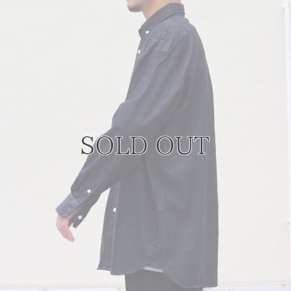 画像10: 「備中備後」6オンス デニム 釦ダウン ボクシーAライン 長袖シャツ【MADE IN JAPAN】『日本製』/ Upscape Audience