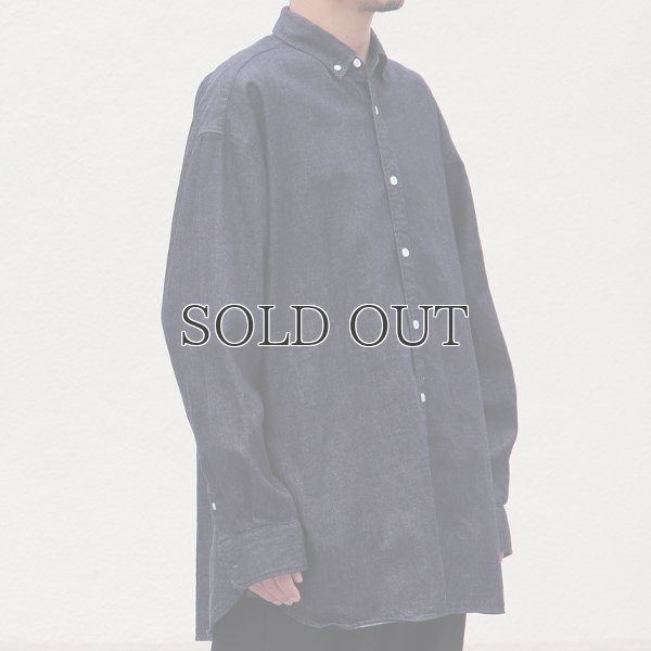 画像12: 「備中備後」6オンス デニム 釦ダウン ボクシーAライン 長袖シャツ【MADE IN JAPAN】『日本製』/ Upscape Audience