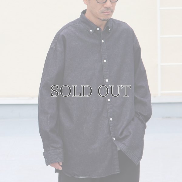 画像4: 「備中備後」6オンス デニム 釦ダウン ボクシーAライン 長袖シャツ【MADE IN JAPAN】『日本製』/ Upscape Audience