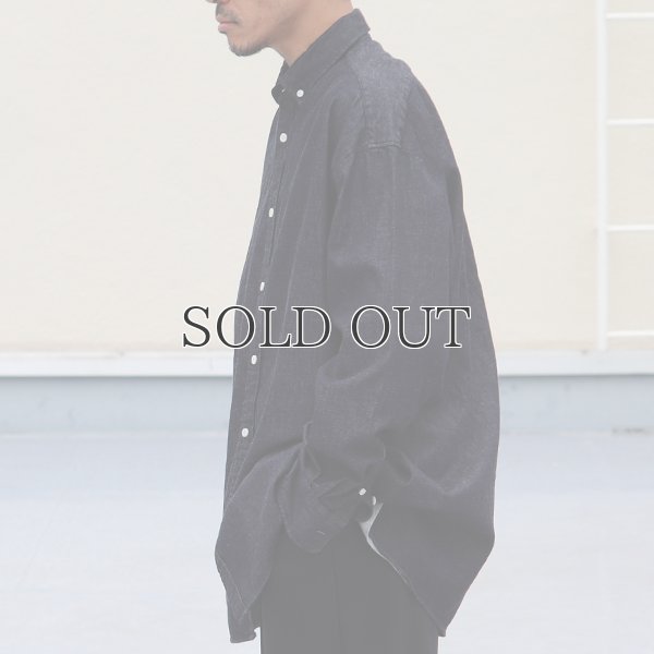 画像5: 「備中備後」6オンス デニム 釦ダウン ボクシーAライン 長袖シャツ【MADE IN JAPAN】『日本製』/ Upscape Audience