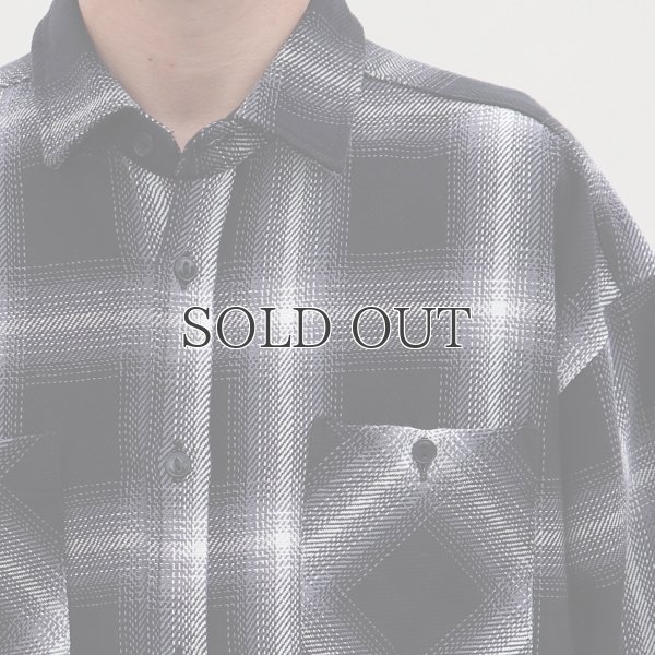 画像16: 10/2ヘビーツイル ヴィンテージチェック レギュラーカラー ボクシーAライン 長袖シャツ【MADE IN JAPAN】『日本製』/ Upscape Audience