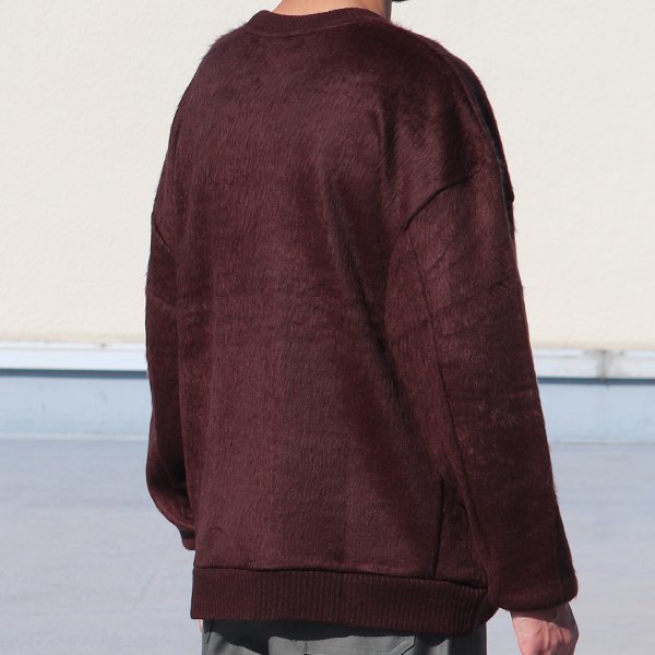 画像4: EXLANWOOL® (エクスランウール) シャギー クルーネック ニットソー【MADE IN JAPAN】『日本製』 / Upscape Audience