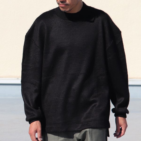 画像8: EXLANWOOL® (エクスランウール) シャギー モックネック ニットソー【MADE IN JAPAN】『日本製』 / Upscape Audience