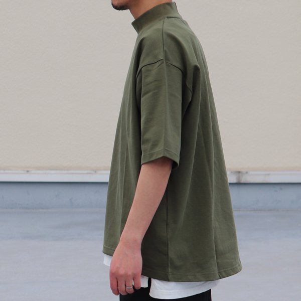 画像7: VORTEX 8オンス(MVS天竺)モックネック バルーン ハーフスリーブ Tシャツ【MADE IN JAPAN】『日本製』/ Upscape Audience