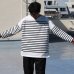 画像14: 「尾州」12オンス パネルボーダー ボートネック ボクシーTシャツ【MADE IN JAPAN】『日本製』/ Upscape Audience