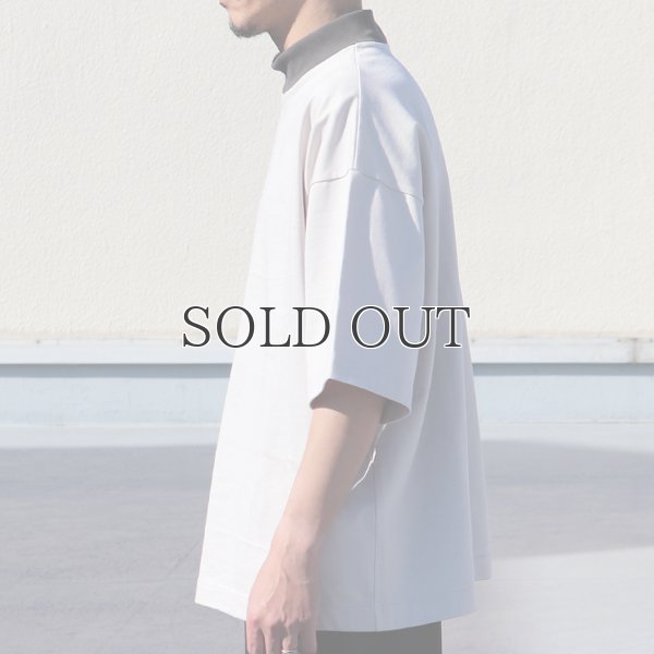 画像12: ヘビーウェイト プレーティング天竺(11オンス)モック ツートーンネック ハーフスリーブ Tシャツ【MADE IN JAPAN】『日本製』/ Upscape Audience