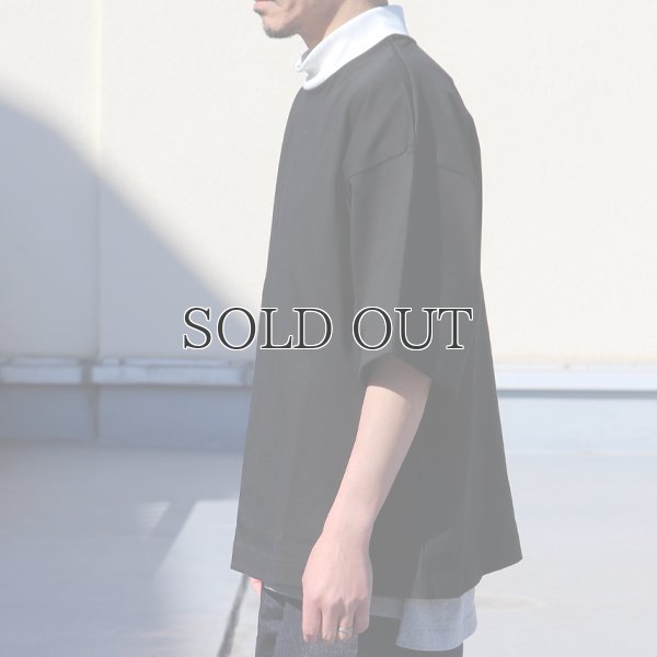 画像4: ヘビーウェイト プレーティング天竺(11オンス)モック ツートーンネック ハーフスリーブ Tシャツ【MADE IN JAPAN】『日本製』/ Upscape Audience