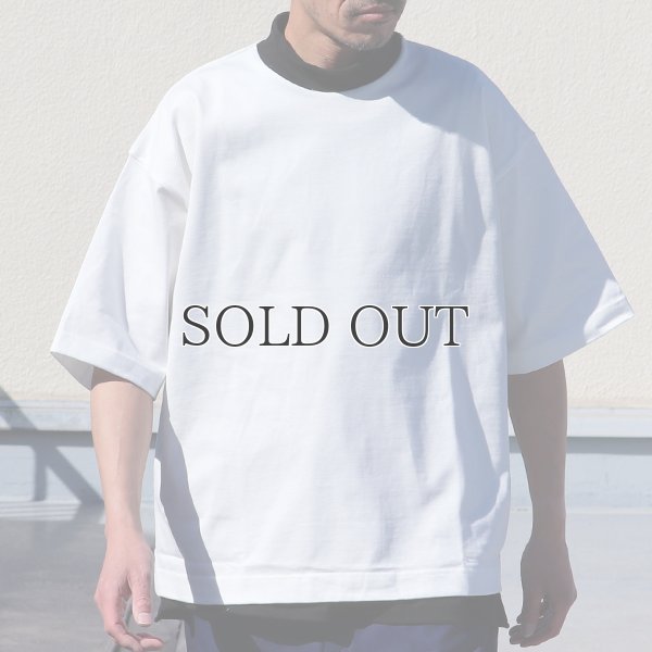 画像6: ヘビーウェイト プレーティング天竺(11オンス)モック ツートーンネック ハーフスリーブ Tシャツ【MADE IN JAPAN】『日本製』/ Upscape Audience