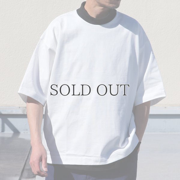 画像7: ヘビーウェイト プレーティング天竺(11オンス)モック ツートーンネック ハーフスリーブ Tシャツ【MADE IN JAPAN】『日本製』/ Upscape Audience