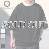ヘビーウェイト プレーティング天竺（11オンス）モック ツートーンネック ハーフスリーブ Tシャツ【MADE IN JAPAN】『日本製』/ Upscape Audience
