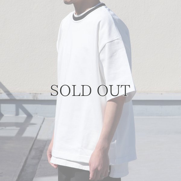 画像12: ヘビーウェイト プレーティング天竺(11オンス)クルー ツートーンネック ハーフスリーブ Tシャツ【MADE IN JAPAN】『日本製』/ Upscape Audience