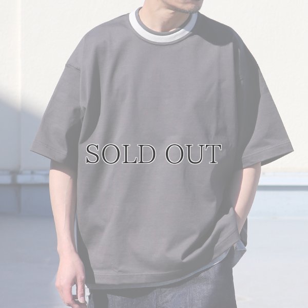 画像3: ヘビーウェイト プレーティング天竺(11オンス)クルー ツートーンネック ハーフスリーブ Tシャツ【MADE IN JAPAN】『日本製』/ Upscape Audience