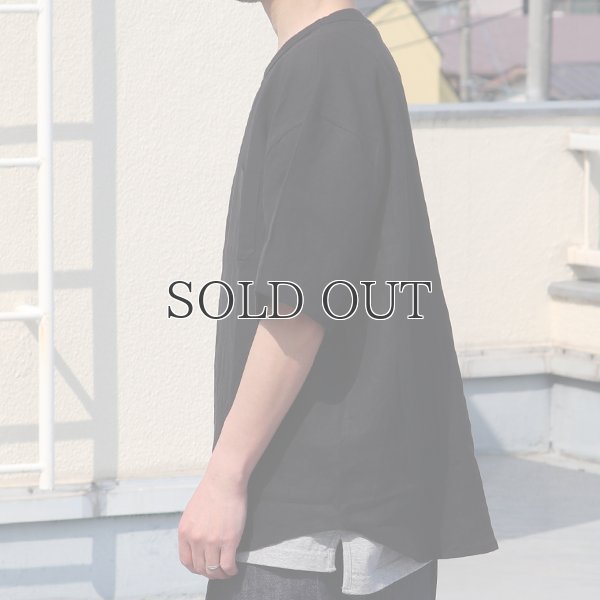 画像10: フレンチリネン グラスポケ付 ヘムラウンド ハーフスリーブ フハクシャツ【MADE IN JAPAN】『日本製』/ Upscape Audience