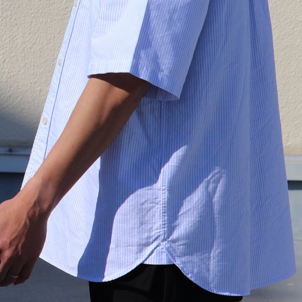 画像23: 播州織オックスフォード ボタンダウン ボクシーAライン ハーフスリーブシャツ【MADE IN JAPAN】『日本製』/ Upscape Audience