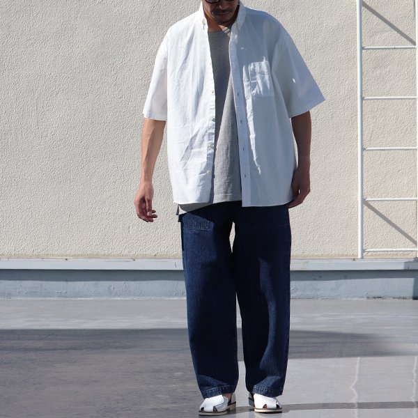 画像15: 播州織オックスフォード ボタンダウン ボクシーAライン ハーフスリーブシャツ【MADE IN JAPAN】『日本製』/ Upscape Audience