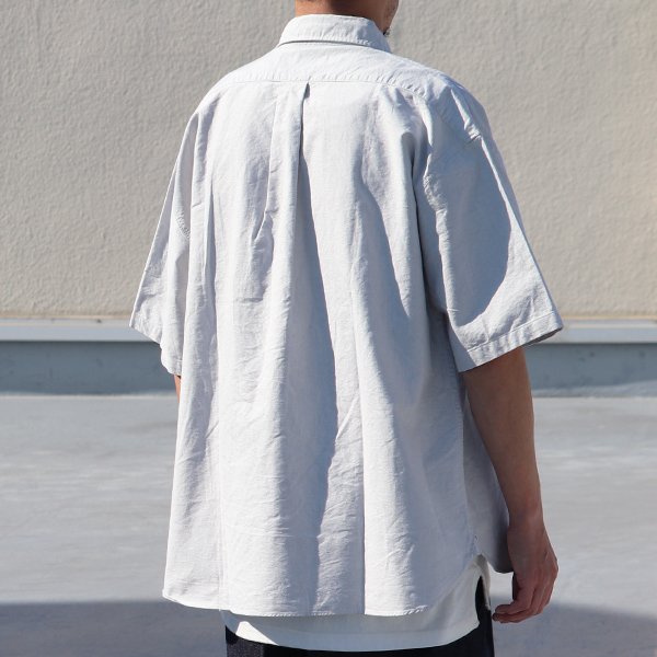 画像19: 播州織オックスフォード ボタンダウン ボクシーAライン ハーフスリーブシャツ【MADE IN JAPAN】『日本製』/ Upscape Audience