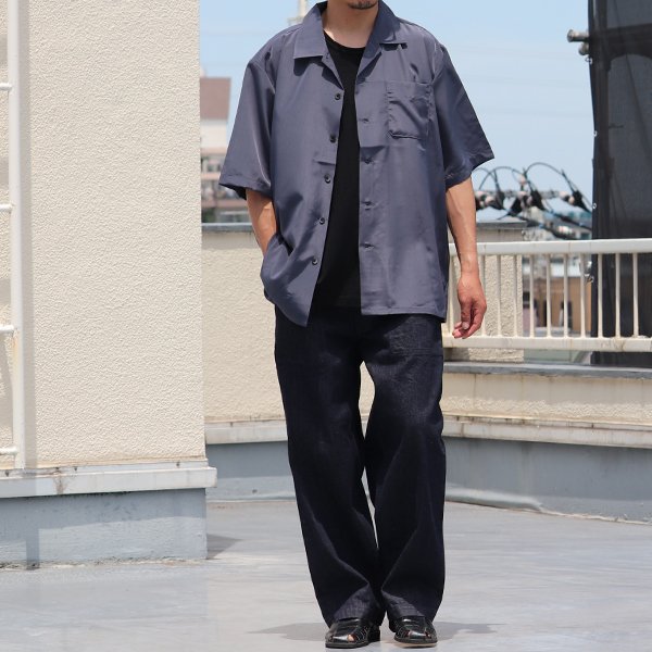 画像6: レーヨンライク ピーチファイユ オープンカラー ハーフスリーブ シャツ【MADE IN JAPAN】『日本製』/ Upscape Audience