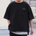 画像11: VORTEX 8オンス（MVS天竺）サイドスリット ブランドロゴ刺繍付き ハーフスリーブ ボクシーAライン Tee【MADE IN JAPAN】『日本製』/ Upscape Audience