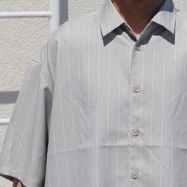 画像17: Reflax®(リフラクス) TECH  リネンライク  LINON(リノン) ストライプ レギュラーカラー ボクシーAライン ハーフスリーブシャツ【MADE IN JAPAN】『日本製』/ Upscape Audience