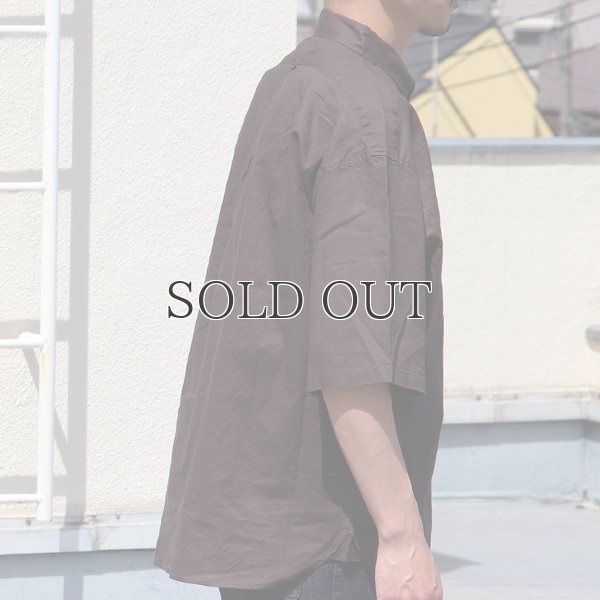 画像5: 綿麻ワッシャーキャンバス ボタンダウン ボクシーAライン ハーフスリーブシャツ【MADE IN JAPAN】『日本製』/ Upscape Audience