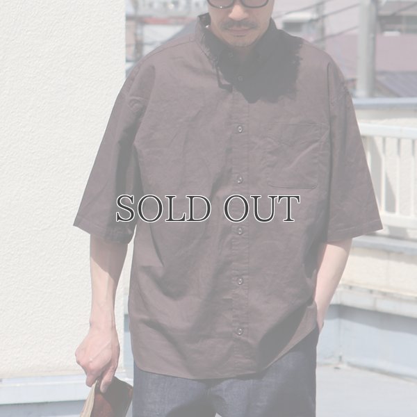 画像9: 綿麻ワッシャーキャンバス ボタンダウン ボクシーAライン ハーフスリーブシャツ【MADE IN JAPAN】『日本製』/ Upscape Audience