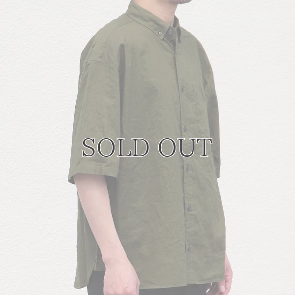 画像12: 綿麻ワッシャーキャンバス ボタンダウン ボクシーAライン ハーフスリーブシャツ【MADE IN JAPAN】『日本製』/ Upscape Audience