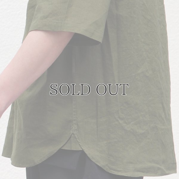 画像15: 綿麻ワッシャーキャンバス ボタンダウン ボクシーAライン ハーフスリーブシャツ【MADE IN JAPAN】『日本製』/ Upscape Audience