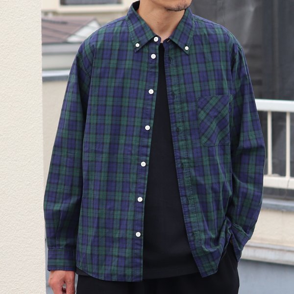 画像3: ワンウォッシュ ボタンダウン L/S テーパードシャツ【MADE IN JAPAN】『日本製』/ Upscape Audience