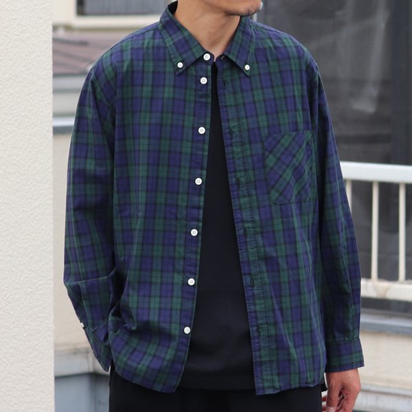 画像4: ワンウォッシュ ボタンダウン L/S テーパードシャツ【MADE IN JAPAN】『日本製』/ Upscape Audience