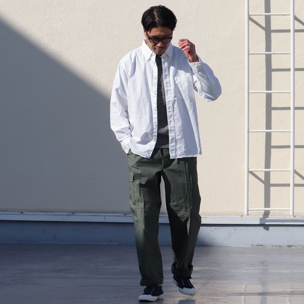 画像14: ワンウォッシュ ボタンダウン L/S テーパードシャツ【MADE IN JAPAN】『日本製』/ Upscape Audience