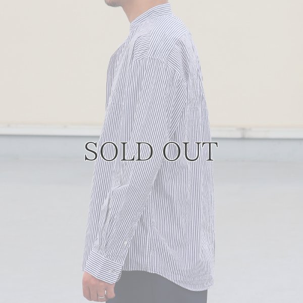 画像5: ワンウォッシュ バンドカラー L/S テーパードシャツ【MADE IN JAPAN】『日本製』/ Upscape Audience