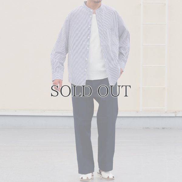 画像8: ワンウォッシュ バンドカラー L/S テーパードシャツ【MADE IN JAPAN】『日本製』/ Upscape Audience