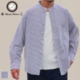 ワンウォッシュ バンドカラー L/S テーパードシャツ【MADE IN JAPAN】『日本製』/ Upscape Audience