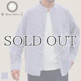 ワンウォッシュ バンドカラー L/S テーパードシャツ【MADE IN JAPAN】『日本製』/ Upscape Audience