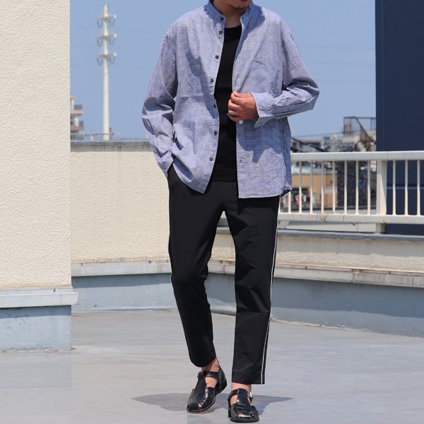 画像8: ワンウォッシュ バンドカラー L/S テーパードシャツ【MADE IN JAPAN】『日本製』/ Upscape Audience