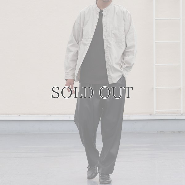 画像7: ワンウォッシュ バンドカラー L/S テーパードシャツ【MADE IN JAPAN】『日本製』/ Upscape Audience